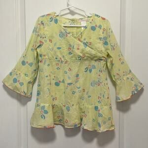 Janie And Jack 2007 Yellow Floral Swim Coverup Size 3T